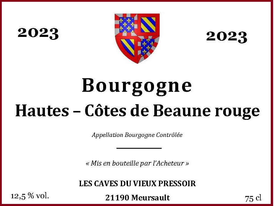 Bag in Box Bourgogne Hautes - Côtes de Beaune rouge 2023